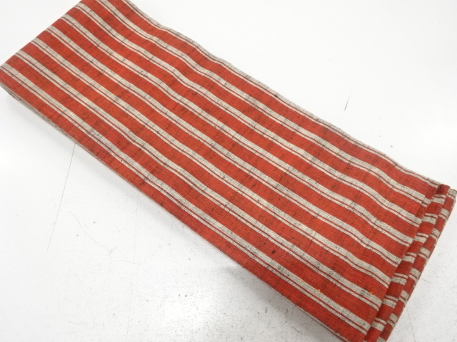 JAPANESE HANHABA OBI / TSUMUGI / WOVEN STRIPE